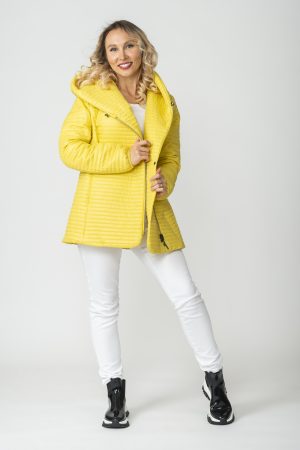 Celia yellow quilted jacket