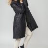 MELANIE, Black
Fields Quilted Coat with High Collar and Detachable Hood open side