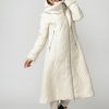 Matilda Cream long quilted coat